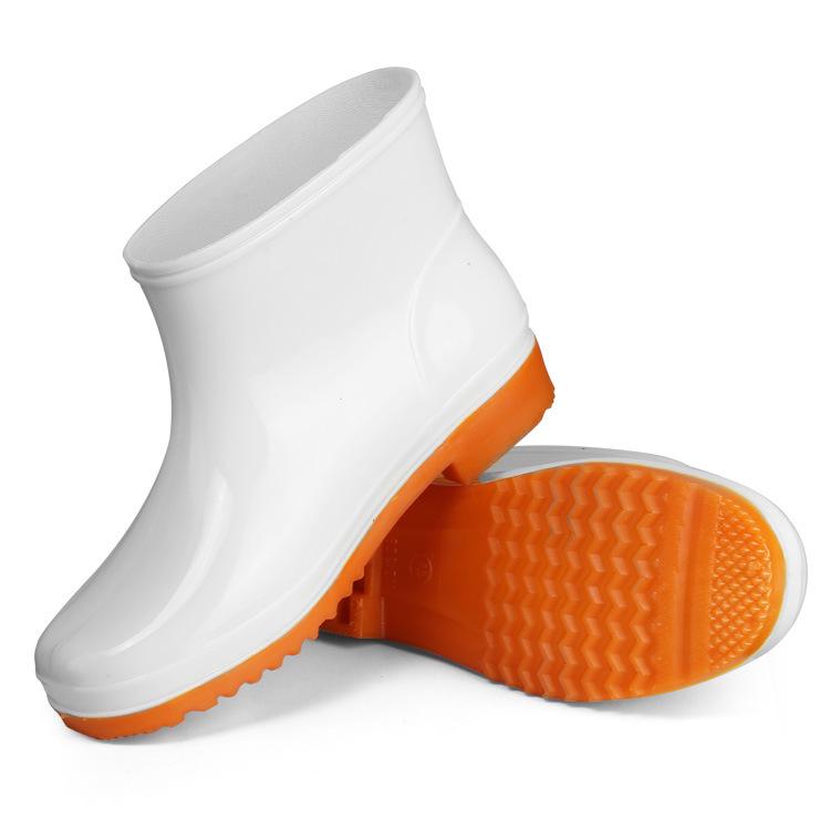 White High-Top Rain Boots: Acid, Alkali, Corrosion Resistant, Waterproof, Oilproof Farm Shoes