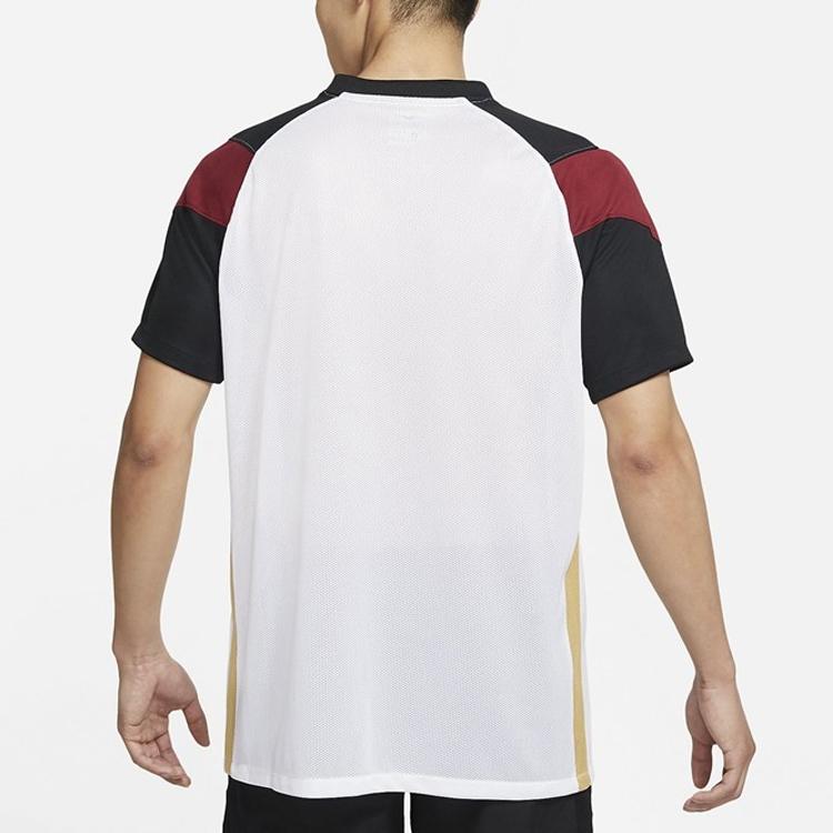 Nike Casual Sports Breathable V-Neck Short Sleeve T-Shirt Men Tops White CW3826-100