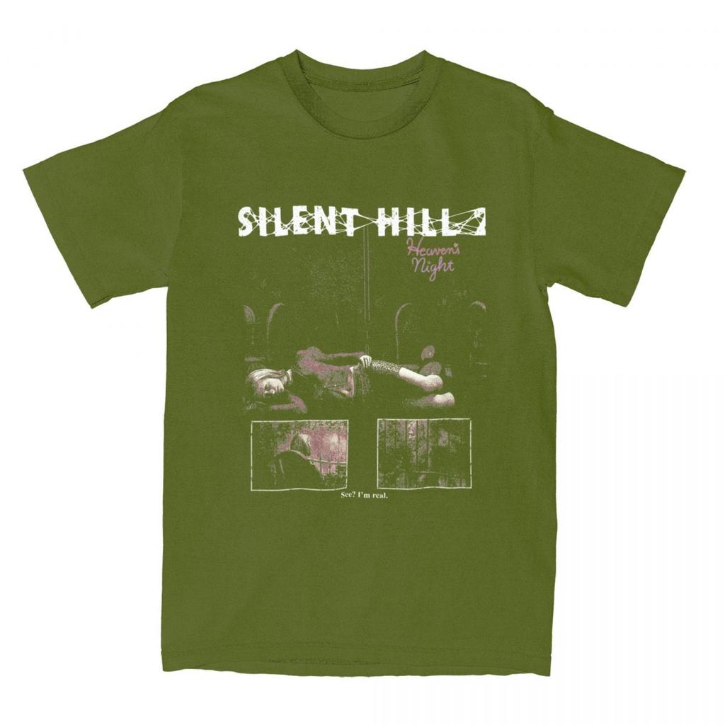 Silent Hill 2 SH2 T-Shirt Heavens Night Beliebte T-Shirts Kurzarm Y2K Basic Oberteile Strand Baumwolle Rundhals Oversize Top Tees