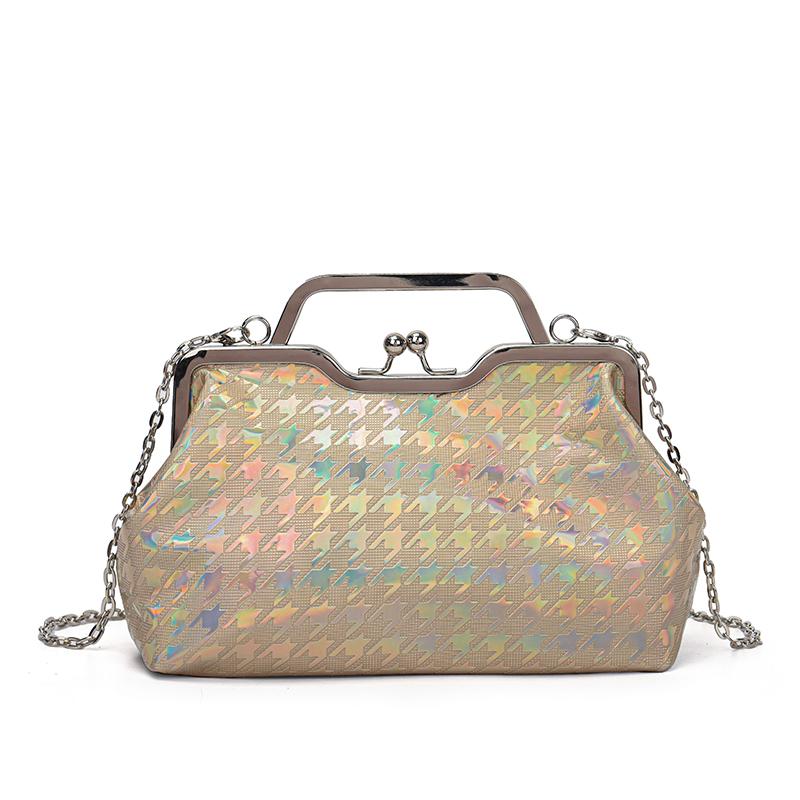 Luxury Designer Chain Glitter Evening Bag Party Bag for Women   Feminine Fashion Wedding Plutonium Leather Clutch Ceremony