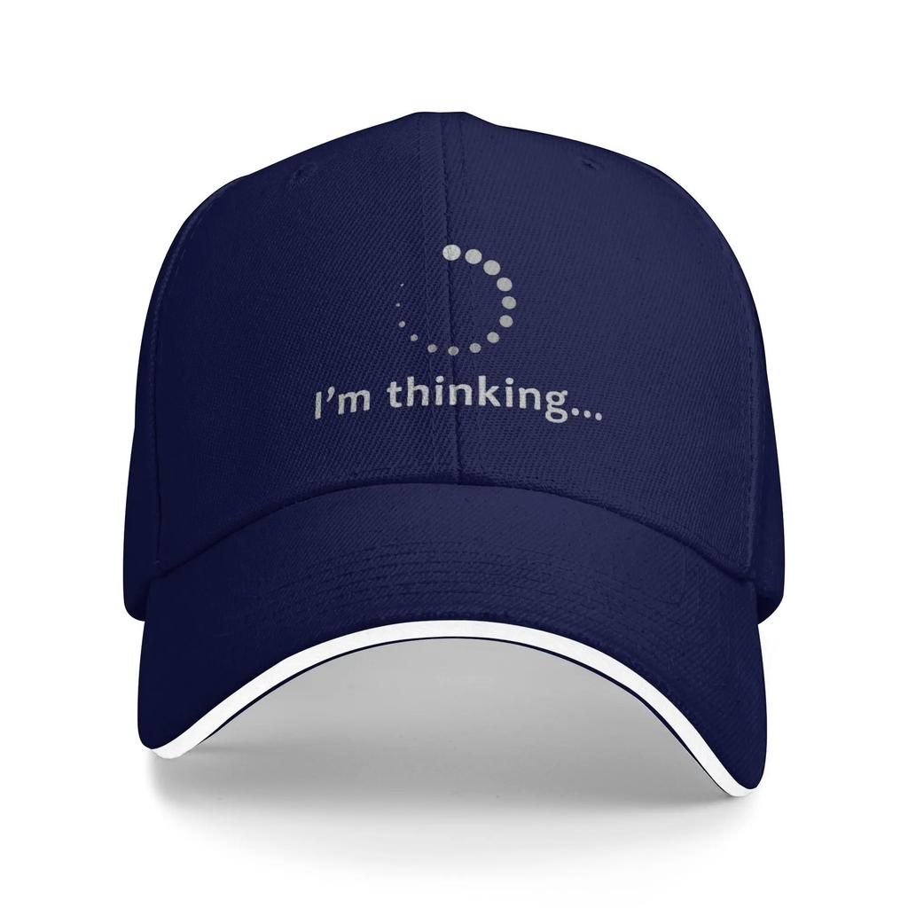I am Thinking Baseball Cap Grey System Alert y2k Cute Unisex-Teens Trucker Hat Sun Visor Custom DIY Outdoor Sports Snapback Cap