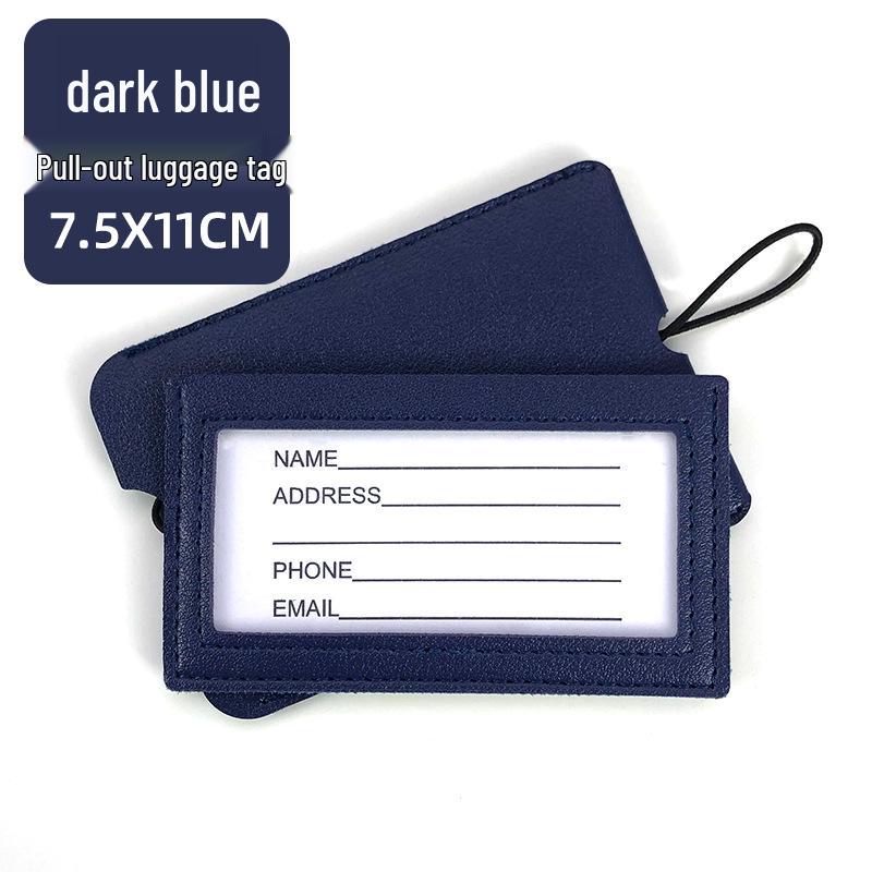 Metal Buckle Boarding Pass and PU Leather Luggage Tag with Hot Stamped Paper Card