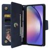 For Samsung Galaxy A55 5G Zipper Wallet Case Rivet Decor Leather Flip Phone Cover