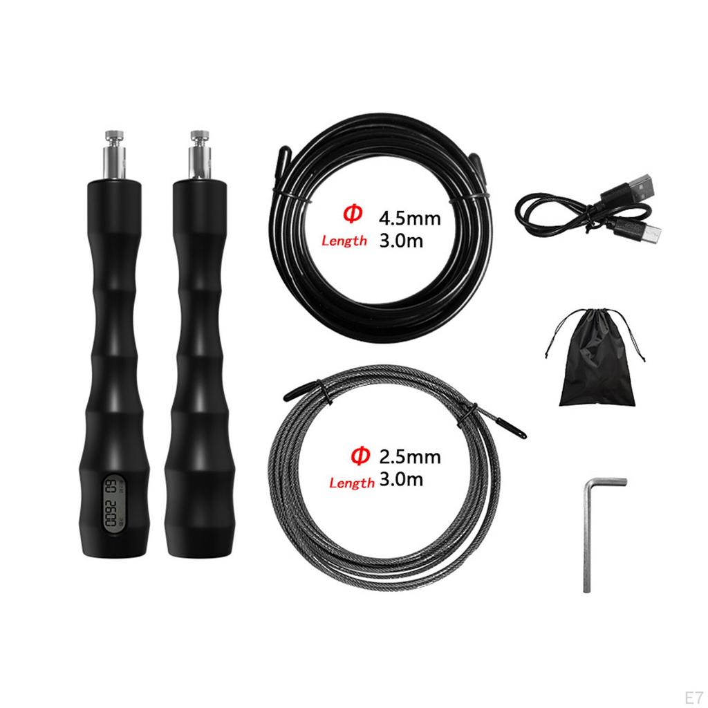 Intelligentes Zähl-Springseil Elektronisches Springen 300cm Verstellbare Länge Heim-Fitnessstudios