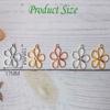 200Pcs  17*19MM Flower Pendants Alloy Alloy Open Back Small DIY  Bracelet