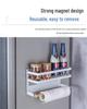 Magnetic Refrigerator Side Rack & Kitchen Paper Towel Holder with Cling Film Storage