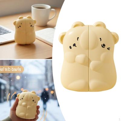 Small Electric Hand Warmer 3 Temperature Settings Adjustable Bear Shaped Portable Pocket