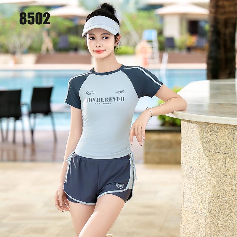 Hao Zhi Lang Women s Two-Piece Conservative Swimsuit - New 2025 Summer Swimwear for Pools XL (For 105-120 lbs)
