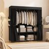 Fabric Wardrobe, Dust-proof, Portable, 5 Clothes Rails, 170 X 45 X 167 Cm, Black