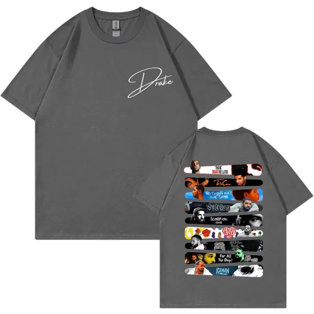 Rapper Drake Album Graphic T Shirt Men's Women Clothing Fashion Hip Hop Short Sleeve T-shirts Summer Casual Loose Cotton T-shirt