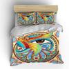 Colorful phoenix and eye design Bedding Set for Kids Luxury Gift 3pcs Digital Print Comforter Set Soft Comfortable Breathable