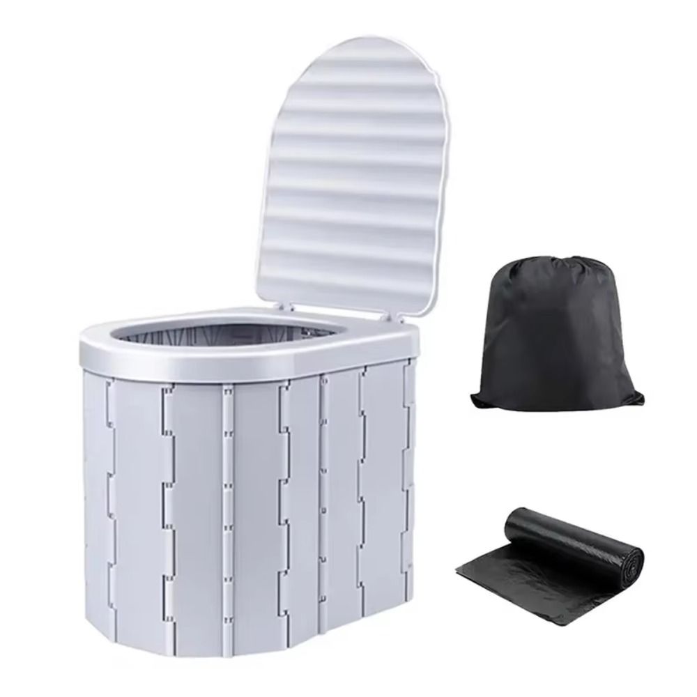 One-piece Design Folding Toilet Use Garbage Bags Vehicle-mounted Toilet Portable Toilet Car Trip