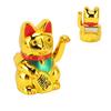4 Zoll Solare Glückskatze mit winkendem Arm Solarbetrieben Feng Shui Glückskatzen Glücksbringende winkende Reichtumskatze Heimdekoration Gold MLY23056 4