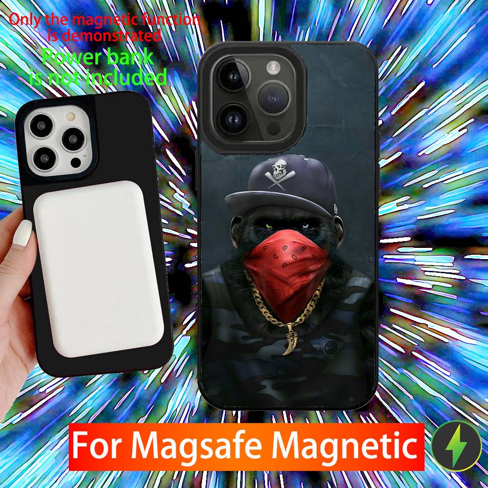 Monkey Gorilla Ape COOL Phone Case For iPhone 16,15,14,13,12,11,Pro,Max,Plus,Mini,SE New Magsafe Magnetic Wireless Charging