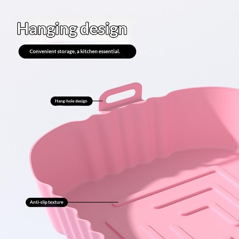1/3/6Pcs 450°F Silicone Non-Stick Dual Texture Dishwasher Safe Crispy/Steam Cooking Baking Tray Air Fryer Mats