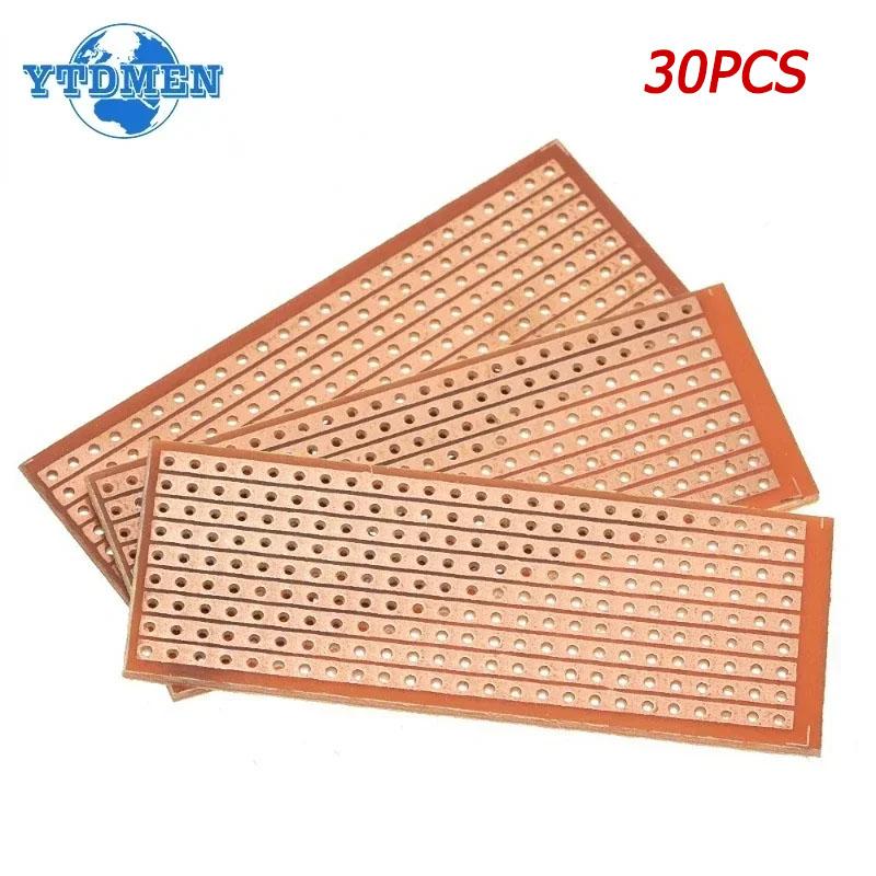 10-30PCS Single Side PCB Board 2.5*6.4cm Universal Experiment Matrix Circuit Board Single Row Continuous Hole 25x64mm Protoboard