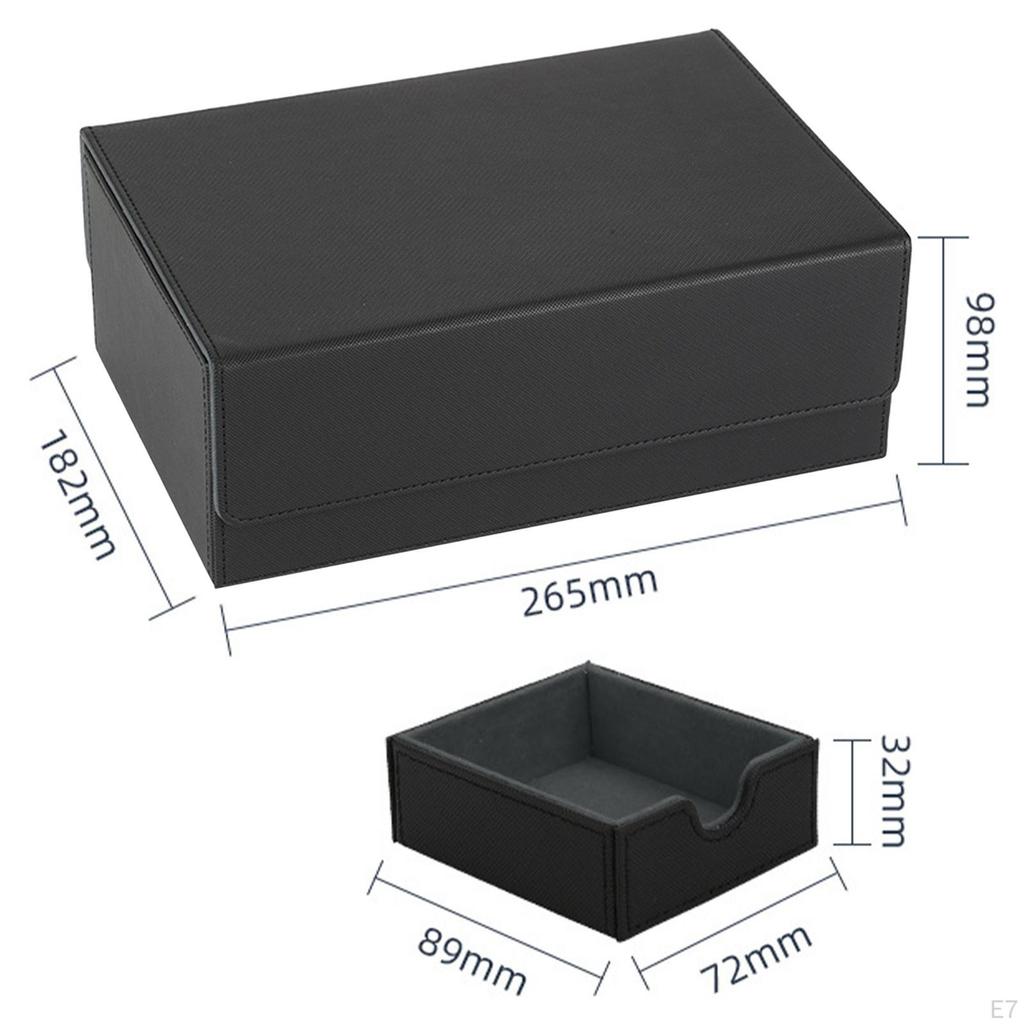 Card Storage Box Double-Sleeved Designed for The Gamer Holds 400+ Multiple Uses 265x182x98mm