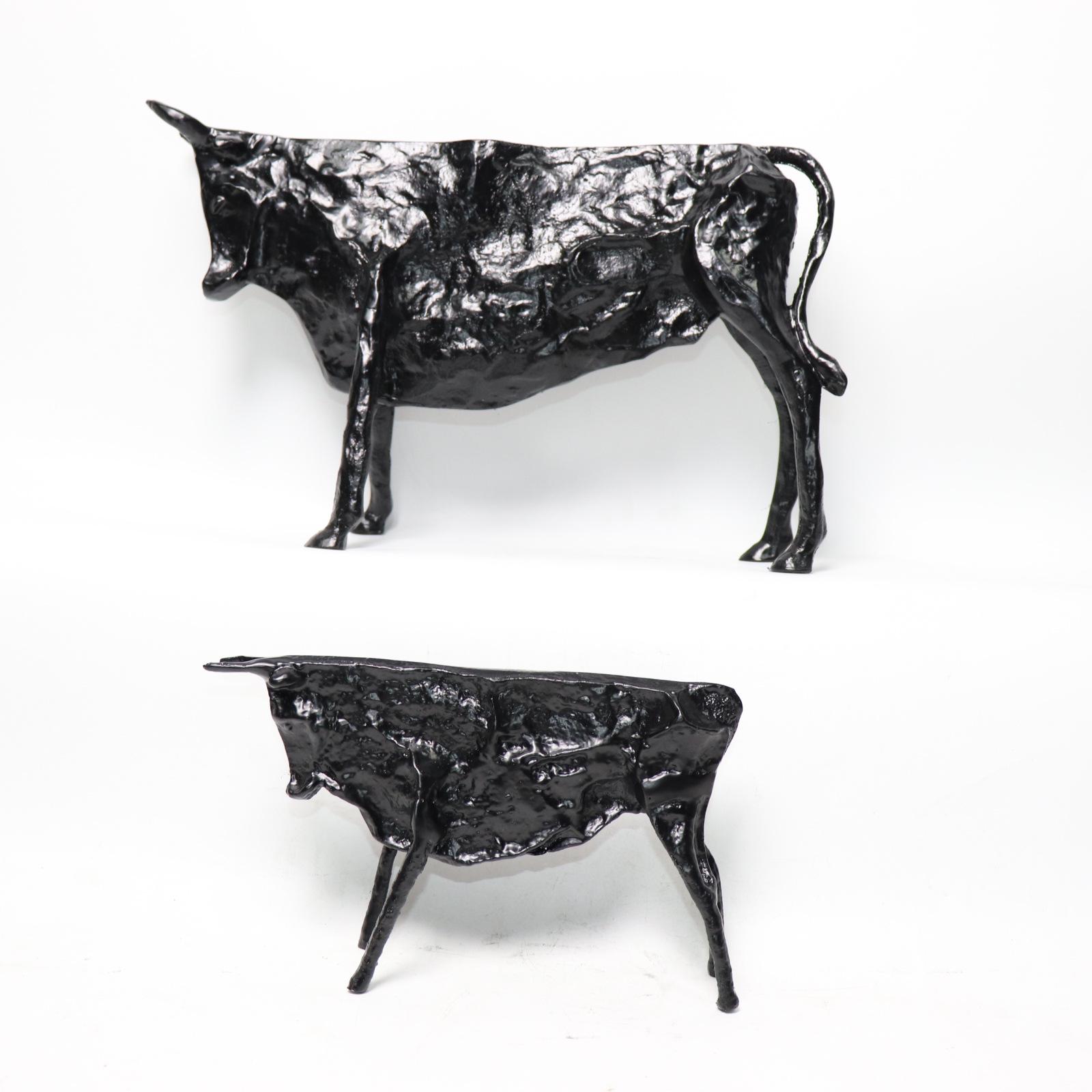 

Modern Abstract Alloy Bull Sculpture for Living Room Small 22*5*14