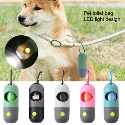Pet Waste Bag Portable Reusable Lighting LED Environmentally Friendly Poop Picking Up ABS Pet Dog Waste Bag Holder Pet Supplies