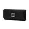 Alexa Black Leather Premium Crystal Decoration Long Wallet Dcwa6f290bk