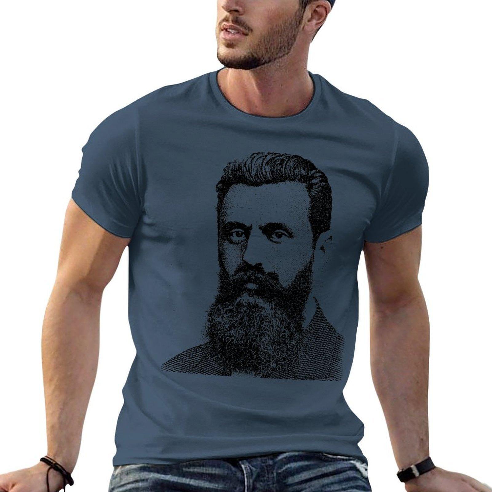 Theodor Herzl Tshirt Work Wear Simple Tee Shirt S