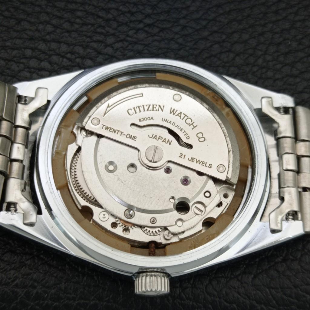 VINTAGE REFURBISHED CITIZEN AUTOMATIC 8200 JAPAN MENS GREEN DIAL WATCH a446835-1
