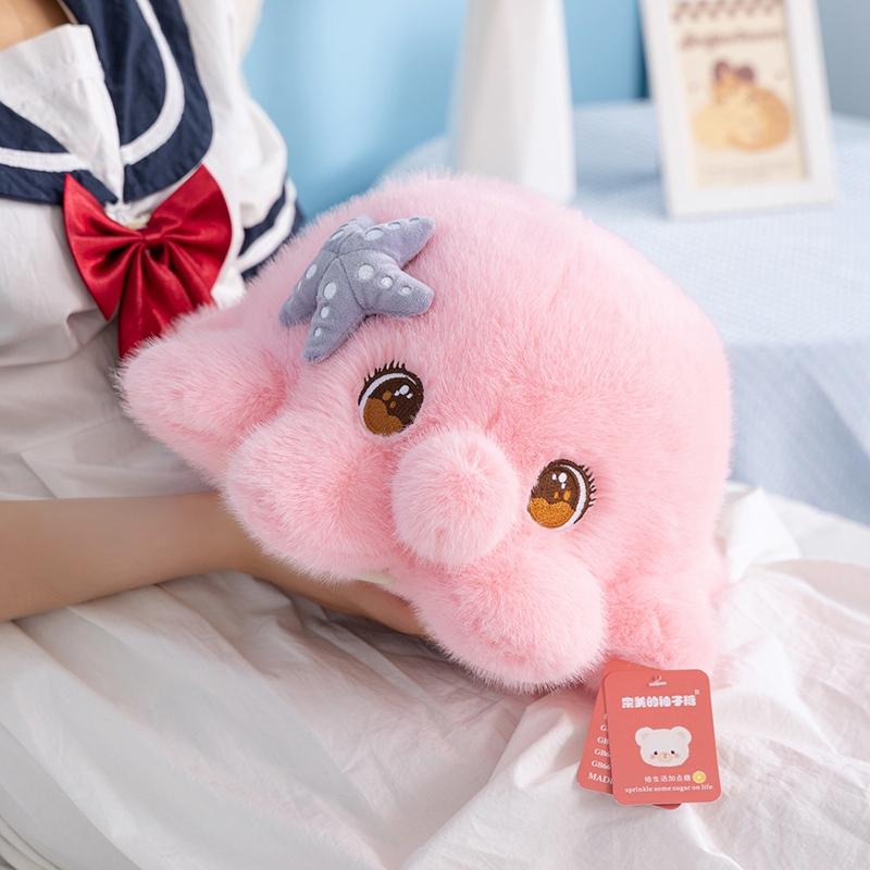 Cute Octopus Plush Toy Soft Stuffed Ocean Animal Doll Cartoon Style Octopus Throw Pillow Sleep Companion Lovely Birthday Gift