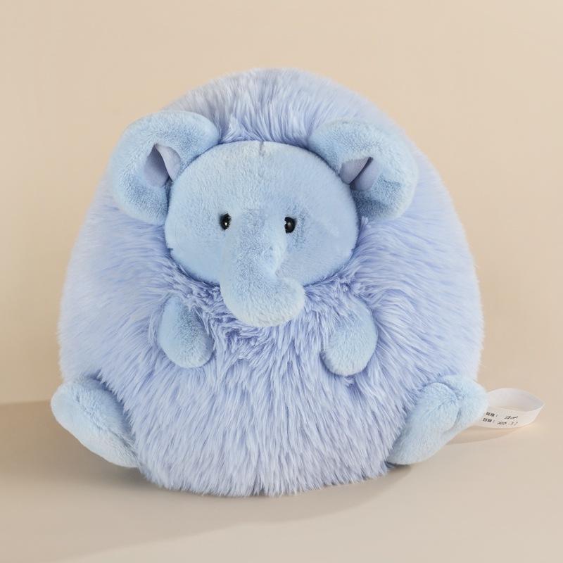 

Cute round ball animal cat elephant doll plush toy fat bunny doll children soothing rag doll 20cm（0.25kg）