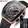 CURREN Armbanduhr Wasserdicht Chronograph Datum Herrenuhr Militär Top Marke Luxus Silikon Original Sport Männliche Uhr Neu 8443
