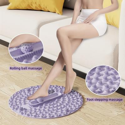 1pc Portable Foot Massage Mat with Acupoints-Durable Plastic,Suitable for Home Exercise and Training,Including Massage Ball, Home Relaxation Equipment