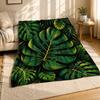 Monstera Blatt Botanische Korallenfleece Decke Tropische Pflanzen Deko