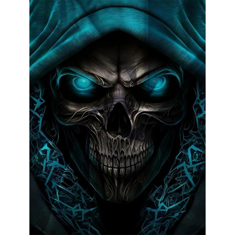 T-shirt Imprimé Crâne Vintage Été Homme Imprimé Diable Manches Courtes Mode Col O Street T-shirts Homme