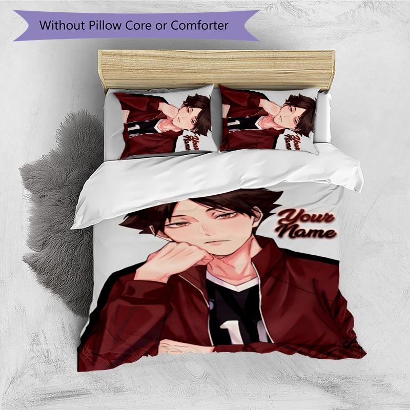 3pcs Rintaro Suna Cover Set - Personalized Name, HD Printed Bedding with 1 Cover and 2 Pillowcases - Perfect for Home Decor, Easy Care