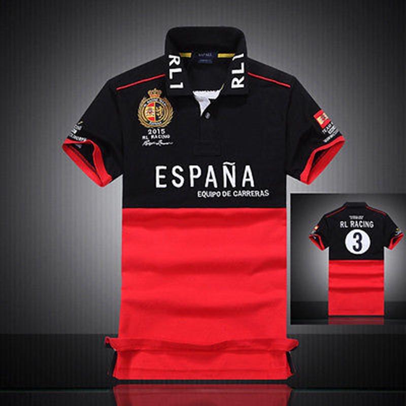Nuova T-shirt da uomo a maniche corte Rl Racing Misto cotone Comodo Design classico