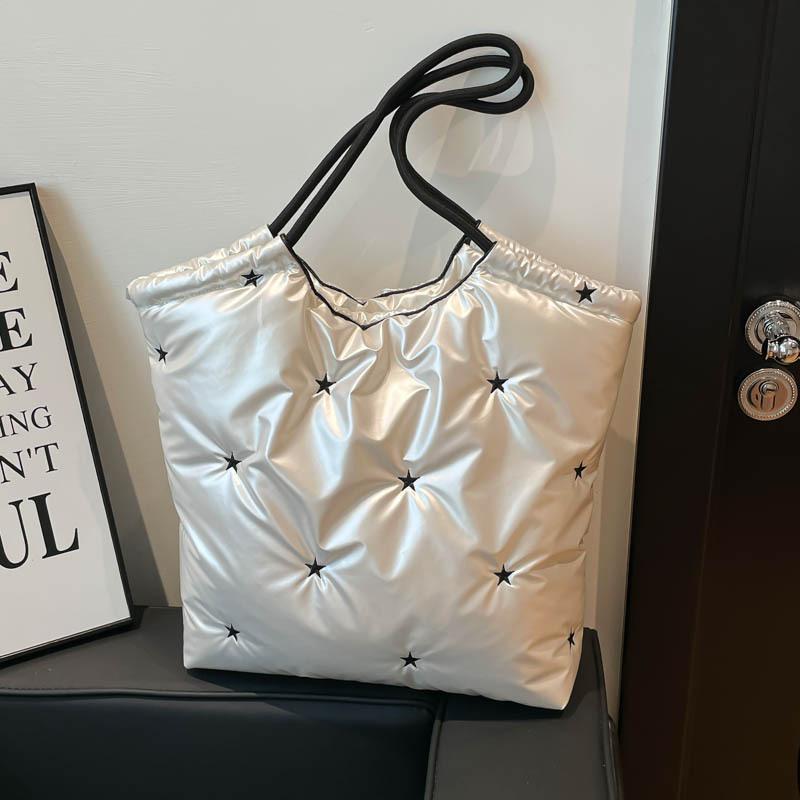 Large Capacity Space Cotton Jacket Bag For Women 2026 New Niche Fashion Lightweight Commuting Armpit Shoulder Tote Bag