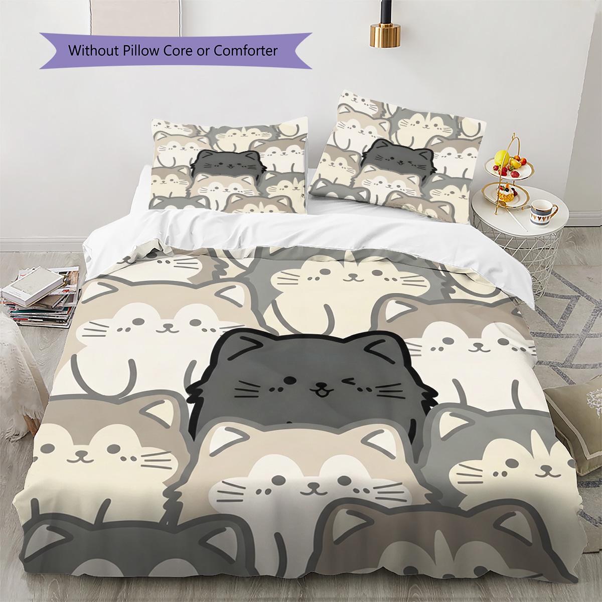

Husky Pattern Bedding Quilt Set Quilt Cover Pillowcase Home Decoration Birthday Gift (1 * duvet cover + 2 * pillowcase, without core) 135x200cm
