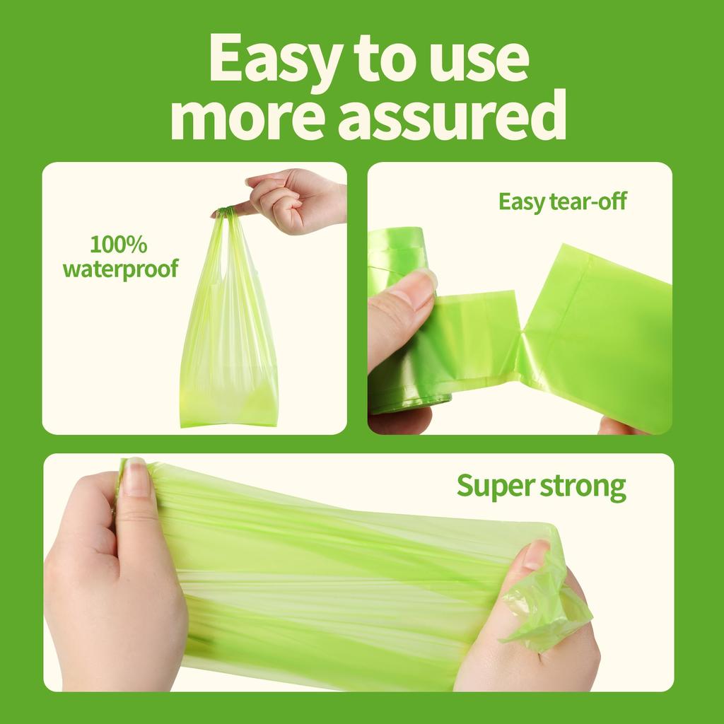 Thickened Rolled Vest Pet Poop Bags Portable Dog Waste Bags