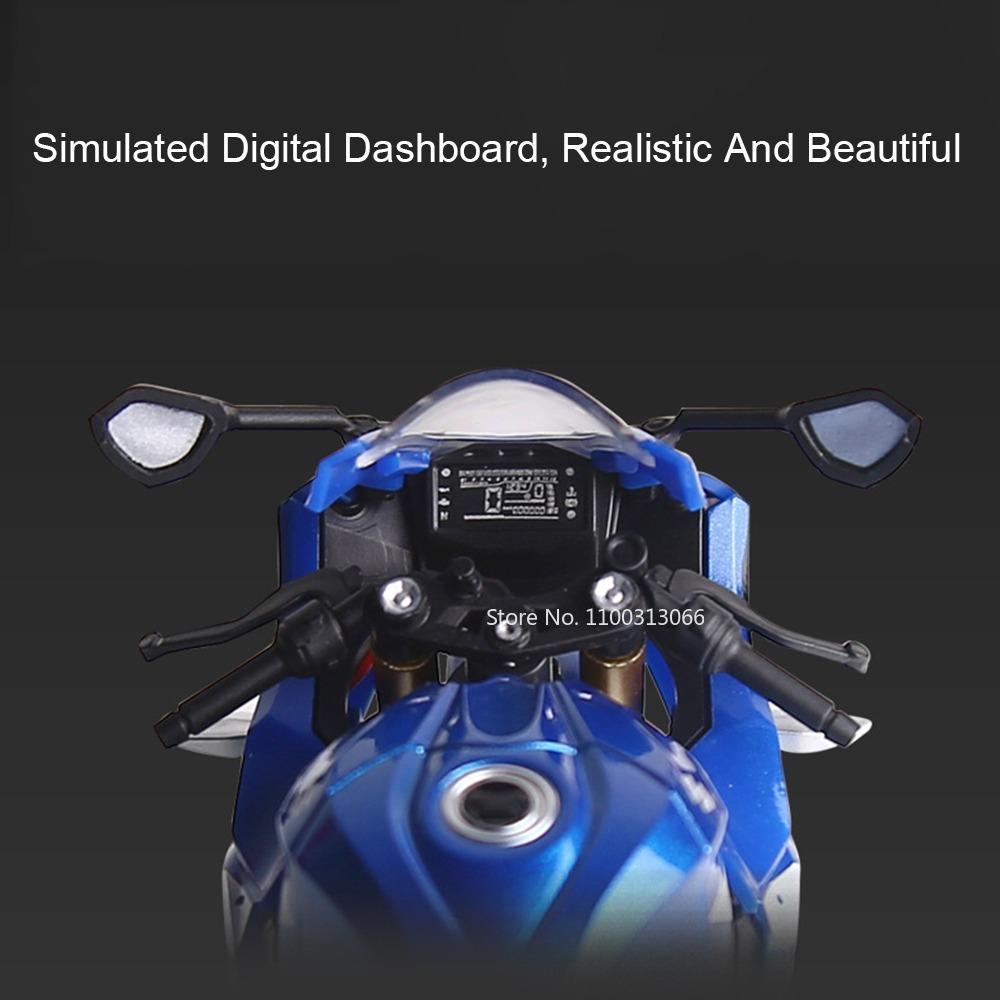 1:12 Alloy Suzuki GSX1000R S1000RR Motorcycles Toy Diecast Models Cars Wheel Shock Absorption Wheel Steering Vehicle Child Gifts