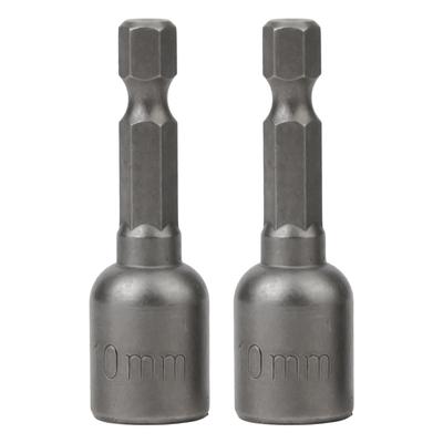 2 STÜCK 6-13mm Schlagnuss-Bit 1/4” Sechskantschaft Magnetische Mutter Schraubendreher Kraftbohrer Bit Set Adapter Schraubentreiber Reparaturwerkzeug
