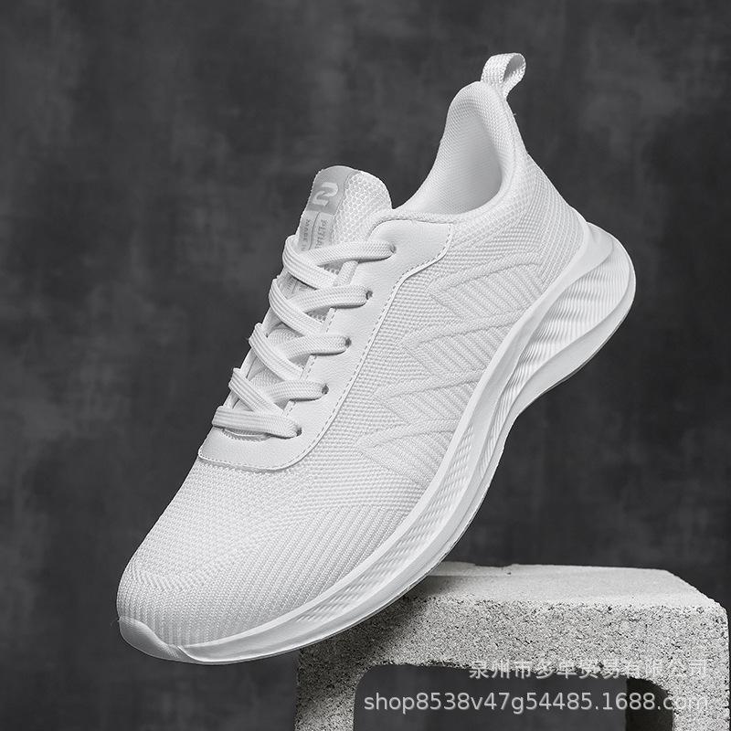 New Wide-foot Mesh Fly-woven Sports Shoes with Fat Feet and Wide Casual Non-slip and Wear-resistant Comfortable Running Shoes