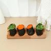 Wooden Japanese Sushi Rack U-shape Taco Snack Food Holder Plate Cuisine Stand Sushi Rack Holder Sushi Boat Serving Tray