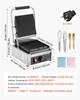 VEVOR Commercial Panini Grill, 1800W Electric Sandwich Panini Maker, Stainless Steel Sandwichs Press Grill with Handle and Temp Control