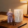 Cute Teddy Dog Candle Silicone Mold DIY Animal Handmade Soap Aromatherapy Gypsum Crafts Cement Casting Mold Home Decoration