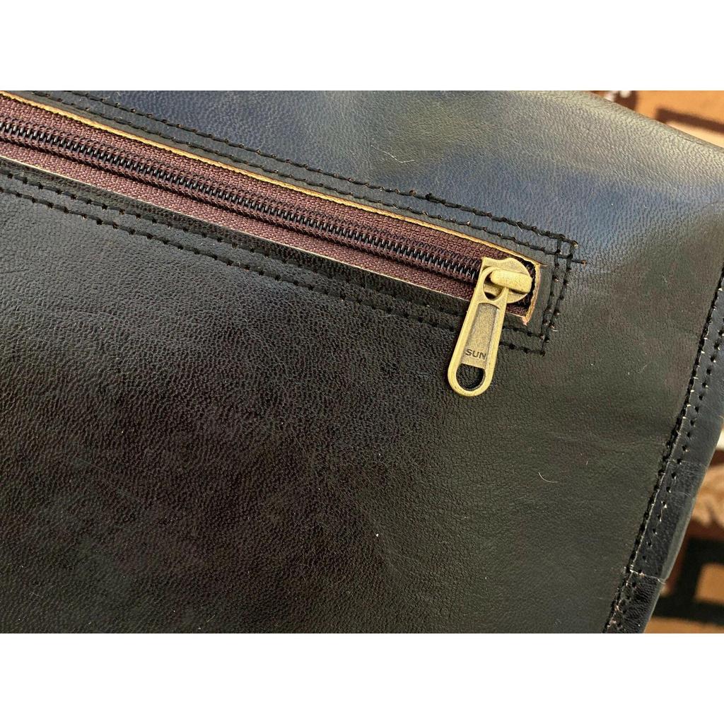 Leather Vintage Messenger Shoulder Laptop Briefcase Bag (Men and Women Bags)