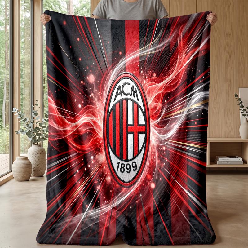 AC Milan Theme blanket Soft Flannel Blanket Plush Throw Blanket Cozy Sofa Bed Blanket for Home Decor