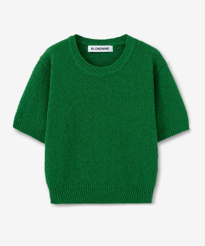 BLOND9 Boucle Short Sleeve Round Knit ( 5 Colors )
