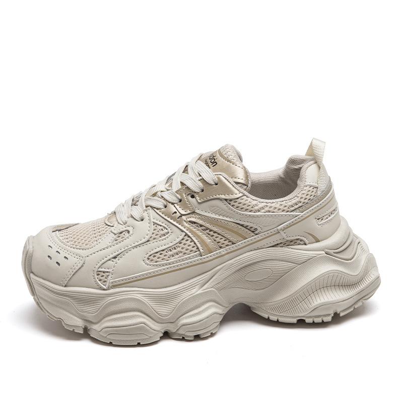 Augustine Daddy Shoes New Mesh Retro Premium Gray Platform Casual Sneakers In Winter