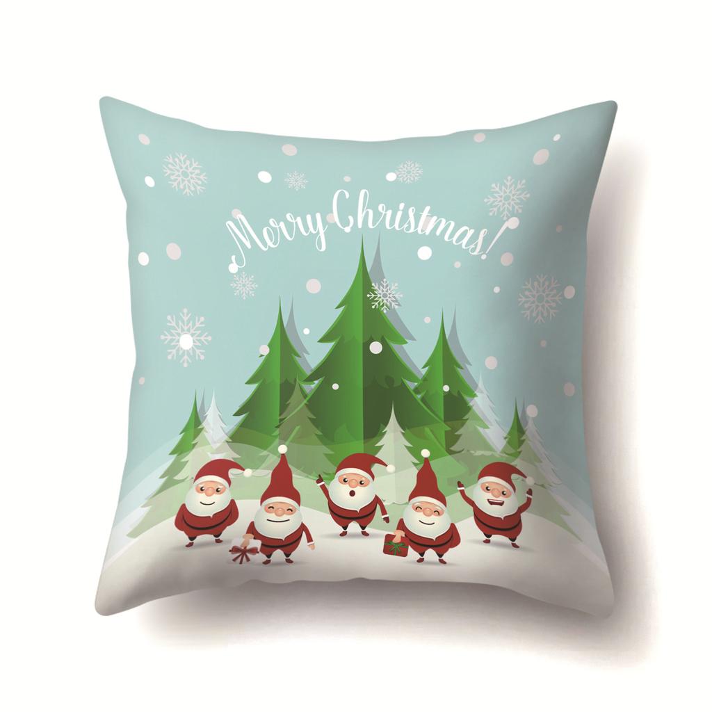 Christmas Santa Claus, Trees, Etc. Polyester Pillow, Sofa Cushion, Bedside Decoration
