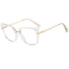 Trendy Oversized Square Glasses Frame Women Leopard Print Cat Eye Blue Light Blocking Eyewear Fashion Spectacle