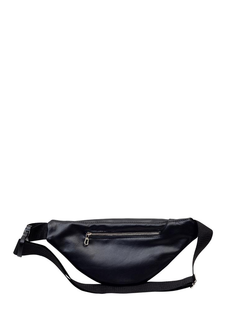 Gürteltasche Leder Banane Sambag Soho MTS Schwarz mit Ledergürtel (82333101)